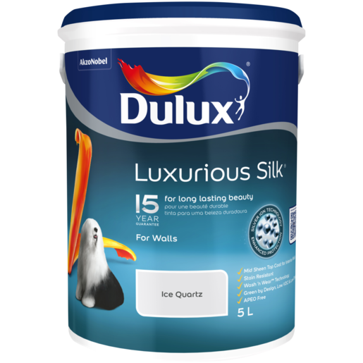 Dulux Luxurious Silk Ice Quartz Mid Sheen Paint 1L