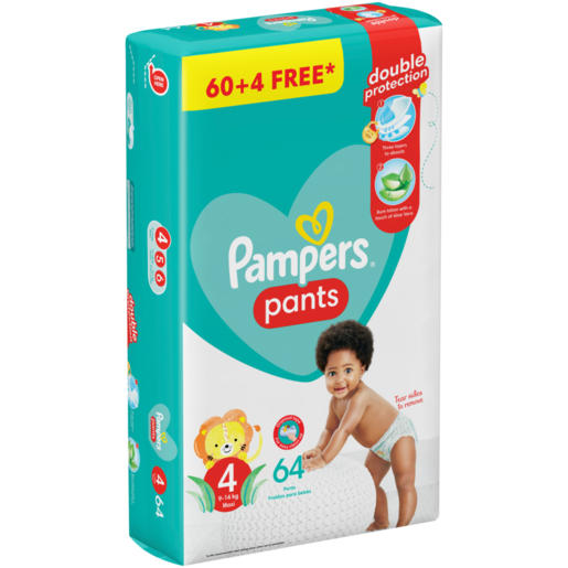 Pampers Size 4 Disposable Nappy Pants 64 Pack