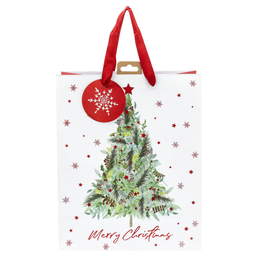 Large Red and White Merry Christmas Gift Bag