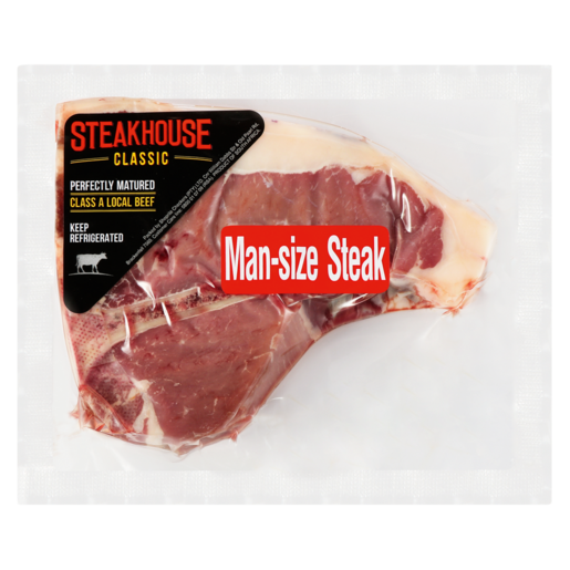 Steakhouse Classic Perfectly Matured Man-Size T-Bone Steak Per kg
