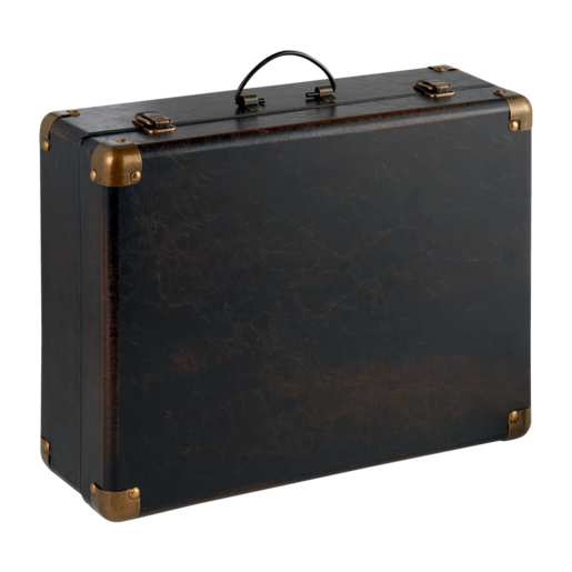 Brown Wooden Suitcase Large