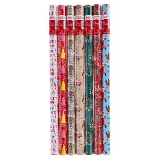 Christmas Traditions Wrapping Paper 2mx70cm (Assorted Item - Supplied At Random)