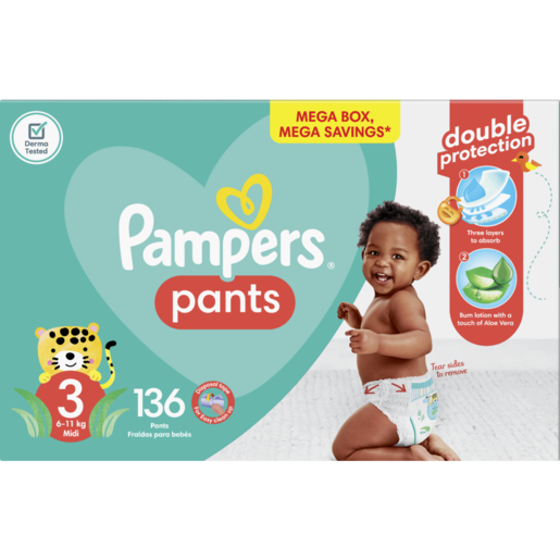 Pampers Pants Active Fit Size 3 6-11kg Diapers 136 Pack