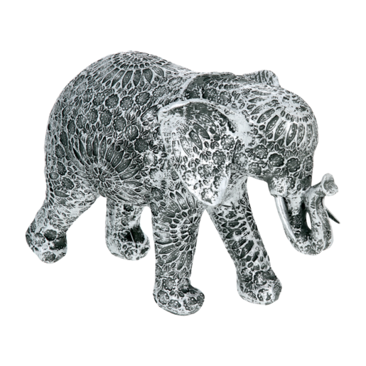Silver Elephant Ornament