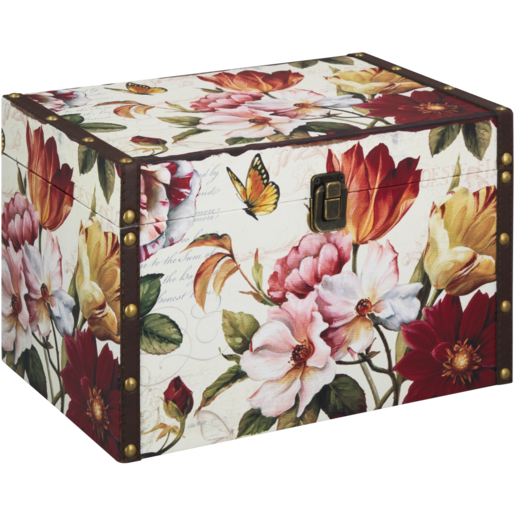 Vintage Floral Canvas Storage Box