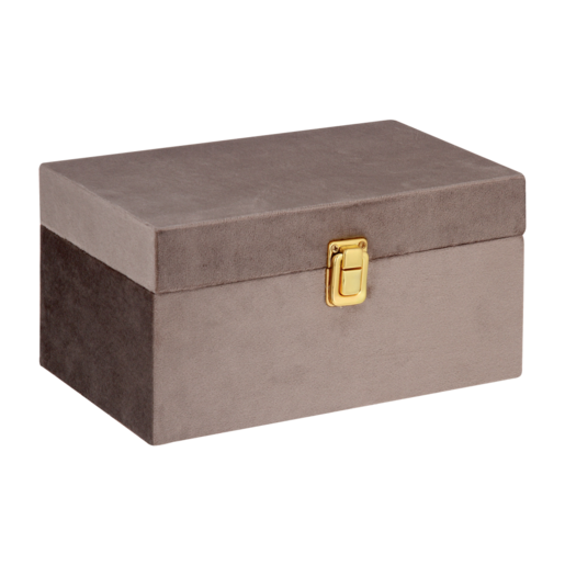 Beige Velvet Storage Box