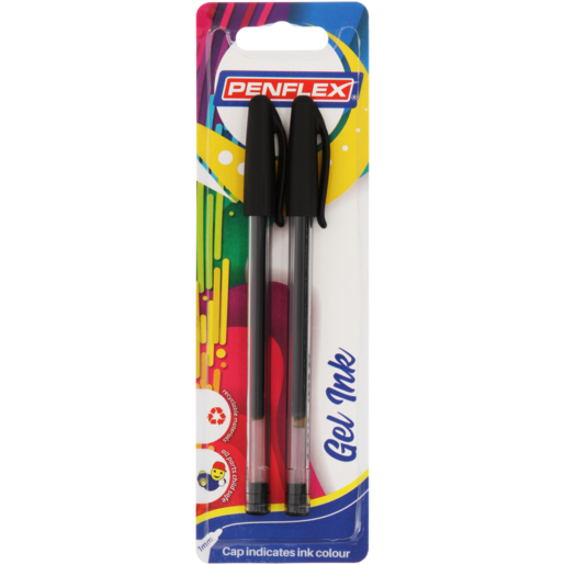 Penflex Black Gel Ink Pen 2 Pack