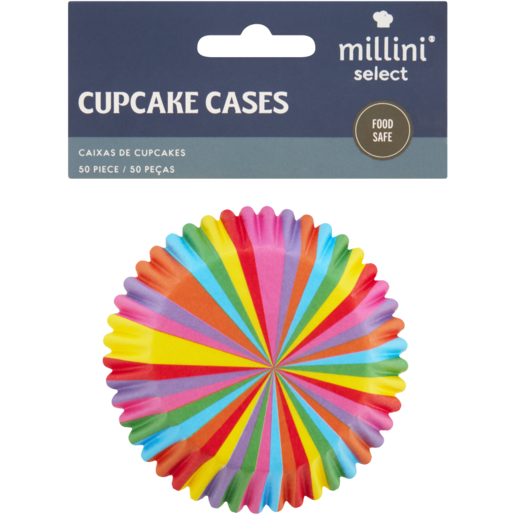 Millini Rainbow Cupcake Cases 50 Pieces