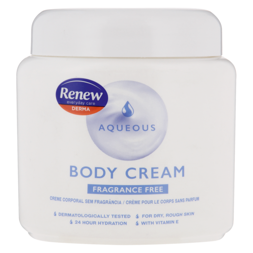 Renew Fragrance Free Aqueous Body Cream 500ml