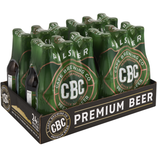 CBC Pilsner Beer Bottles 24 x 340ml