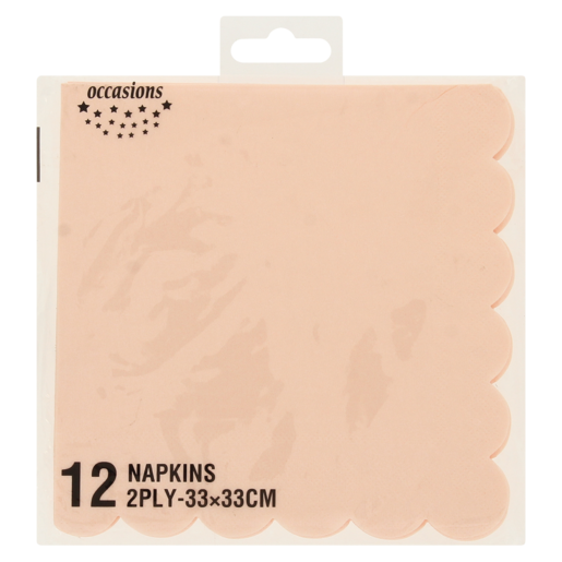 Occasions 2-Ply Pink Lunch Napkins 33 x 33cm 12 Pack