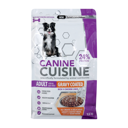 Canine Cuisine Gravy Coated Adult Dry Dog Food 1.5kg