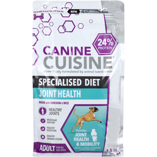 Canine Cuisine Joint Health Specialised Diet Adult Dry Dog Food 1.5kg 
