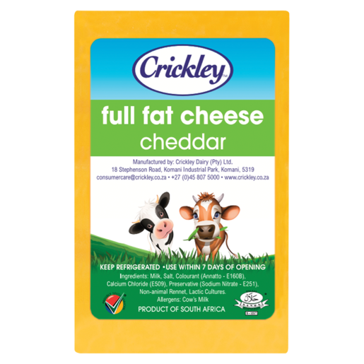 Crickley Cheddar Cheese Pack Per kg