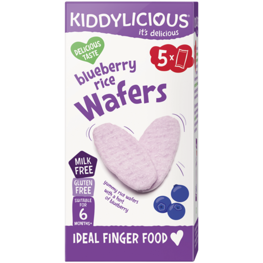 Kiddylicious Blueberry Flavoured Baby Wafers 20g
