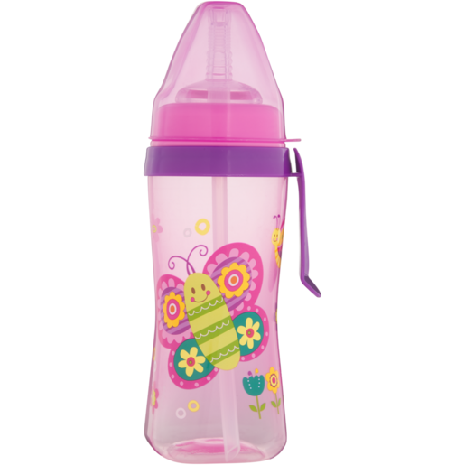 Jolly Tots Straw Sipper Bottle 360ml (Colour May Vary)