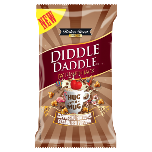 Jumpin Jack Diddle Daddle Hug In A Mug Cappuccino Flavoured Caramelised Popcorn 150g