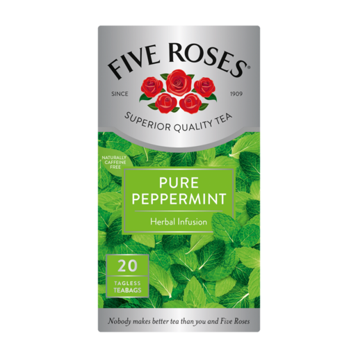 Five Roses Pure Peppermint Tagless Teabags 20 Pack