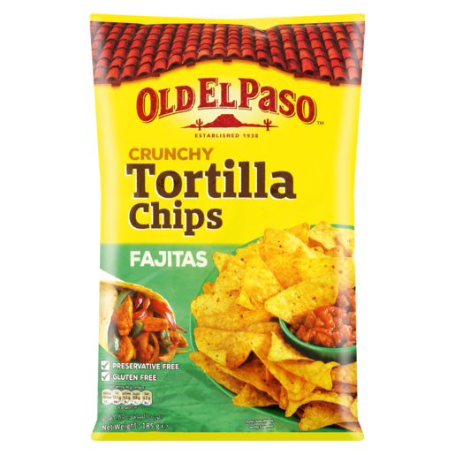 Old El Paso Fajitas Flavoured Crunchy Tortilla Chips 185g