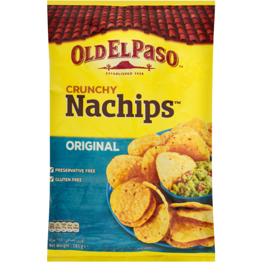 Old El Paso Crunchy Nachips Original Tortilla Chips 185g 