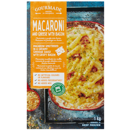 Gourmade Frozen Macaroni & Cheese With Bacon Ready Meal 1kg