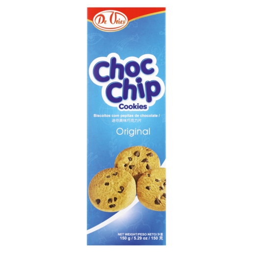 De Vries Choc Chip Original Cookies 150g
