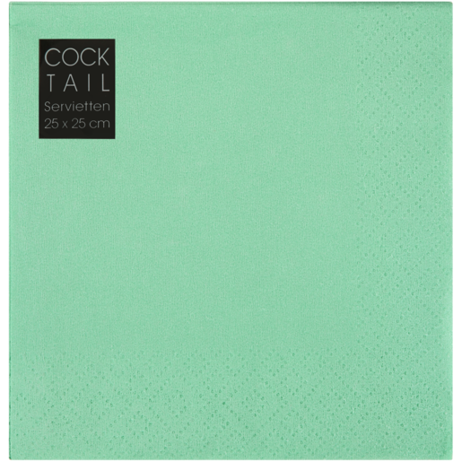 Braun + Company 3 Ply Green Cocktail Napkins 20 Pack