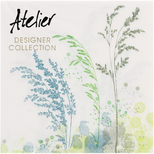 Atelier Designer Collection Green Breeze 3 Ply Napkins 20 Pack