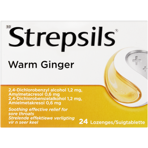 Strepsils Warm Ginger Lozenges 24 Pack