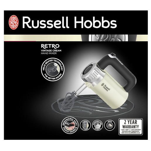 Hobbs Vintage Cream Retro Hand Mixer 500W | Food Mixers & Processors | Food Preparation Appliances | Appliances | Household | Checkers ZA