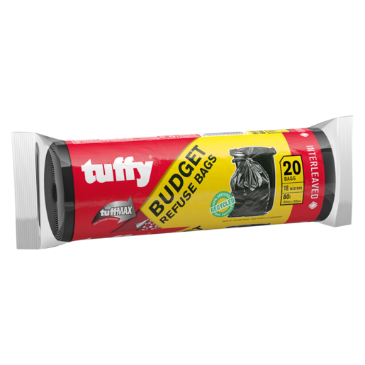 Tuffy tuffMAX 20 Pack Refuse Budget Bags 750mm x 950mm