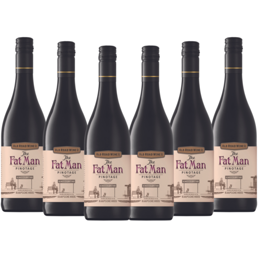 Old Road Wine Co. The Fat Man Pinotage Bottles 6 x 750ml 