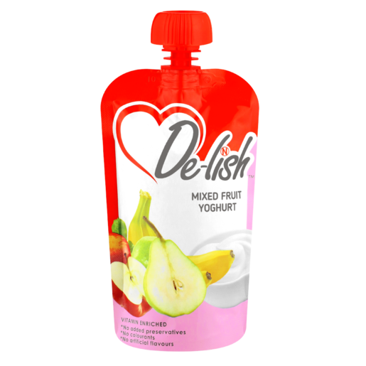 De-lish Mixed Fruit Flavoured Baby Yoghurt Pouch 110ml
