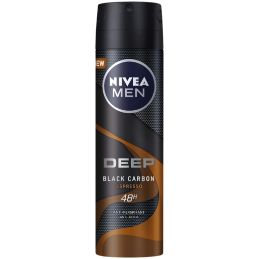 NIVEA MEN Deep Black Carbon Espresso Anti-Perspirant Deodorant 150ml