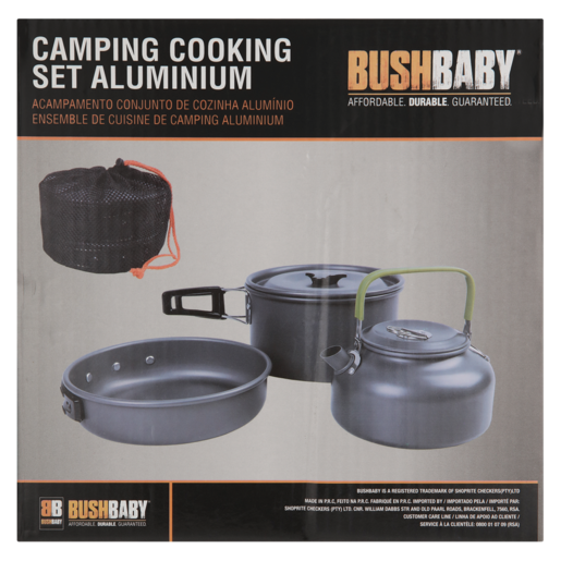 Bush Baby Aluminum Camping Cooking Set 4 Piece