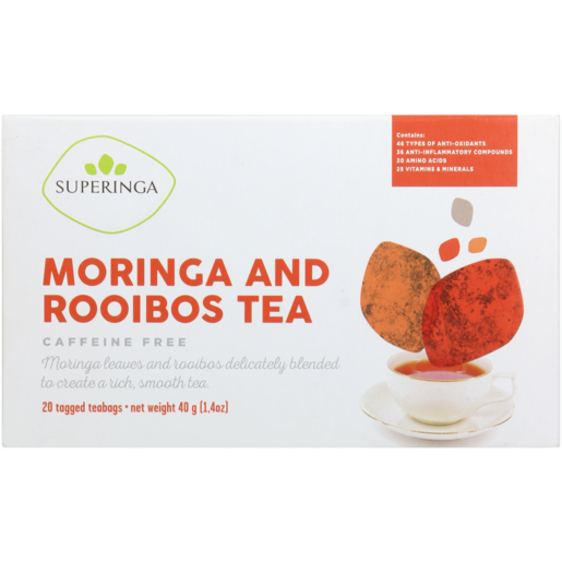 Superinga Moringa and Rooibos Tea Bags 20 Pack