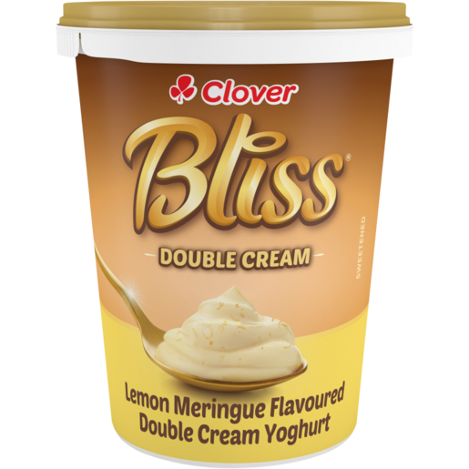 Clover Bliss Lemon Meringue Flavoured Double Cream Yoghurt 500g