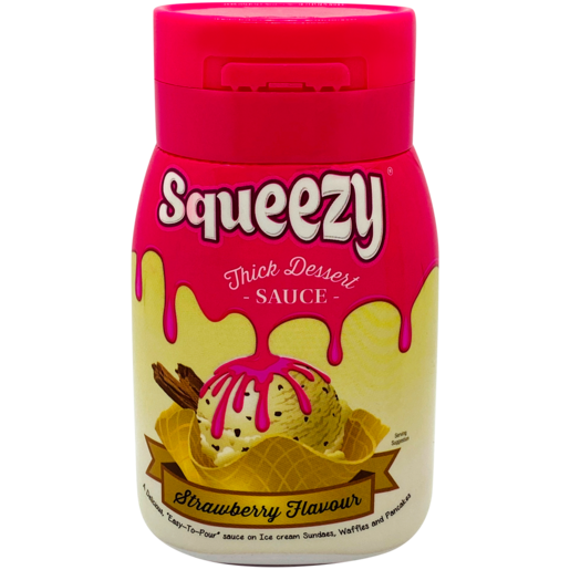 Squeezy Strawberry Flavoured Thick Desser Sauce