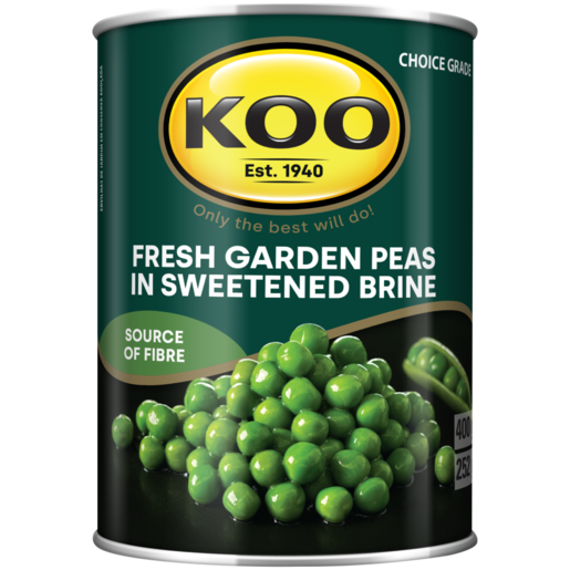 KOO Fresh Garden Peas In Brine Can 400g