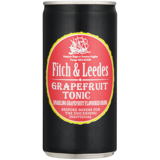 Fitch & Leedes Grapefruit Flavoured Soft Drink Can 200ml