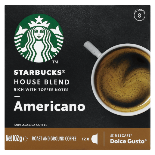 NESCAFÉ Dolce Gusto Starbucks House Blend Americano Coffee Capsules 12 Pack