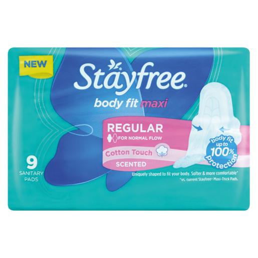 Stayfree Scented Regular Maxi Pads 9 Pack