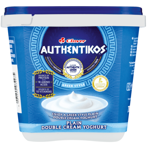 Clover Authentikos Greek Style Plain Double Cream Yoghurt 750g