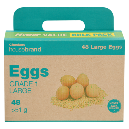 Checkers Housebrand Large Grade 1 Eggs 48 Pack