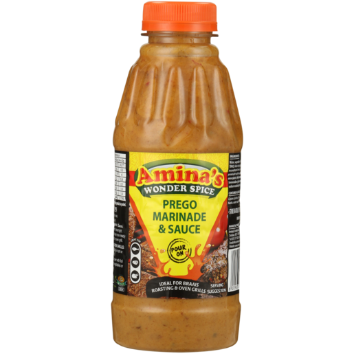 Amina's Wonder Spice Prego Marinade & Sauce Bottle 500ml