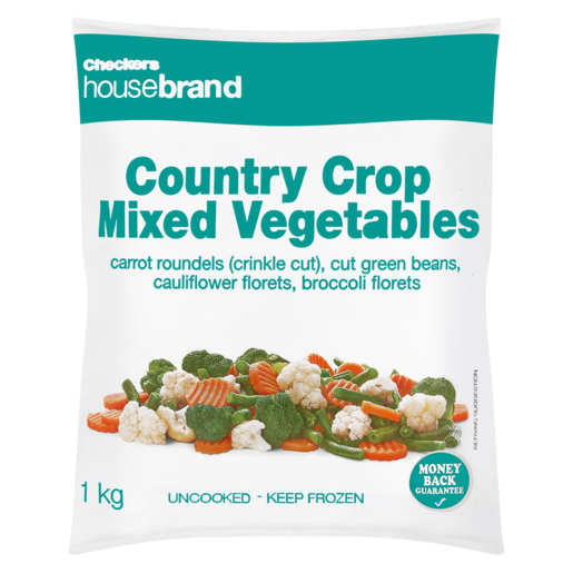 Checkers Housebrand Frozen Country Crop Mixed Vegetables 1kg