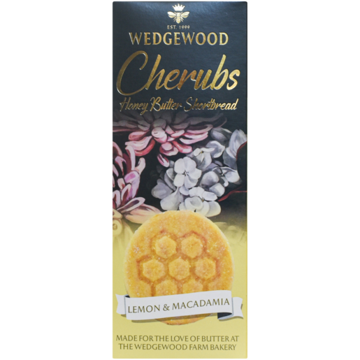 Wedgewood Cherubs Lemon & Macadamia Honey Butter Shortbread 150g