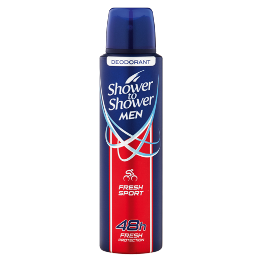 Shower to Shower Mens Fresh Sport Antiperspirant Deodorant 150ml
