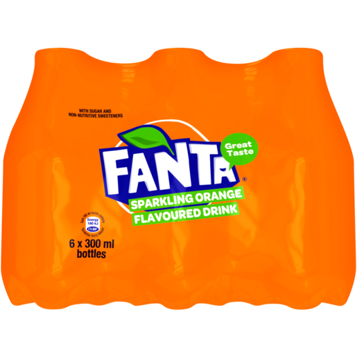 Fanta Orange Soft Drinks 6 x 300ml