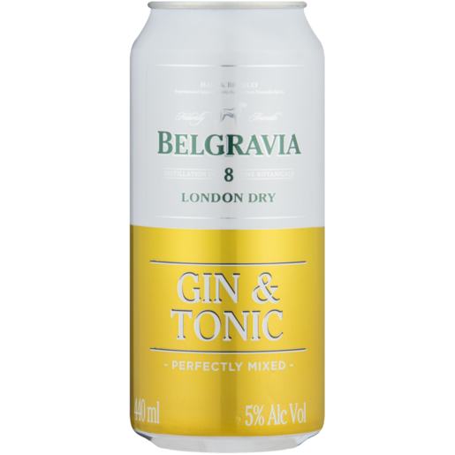 Belgravia London Dry Gin & Tonic Can 440ml